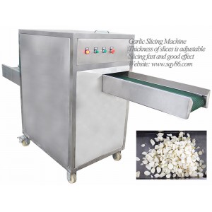 Garlic clove slicing machine